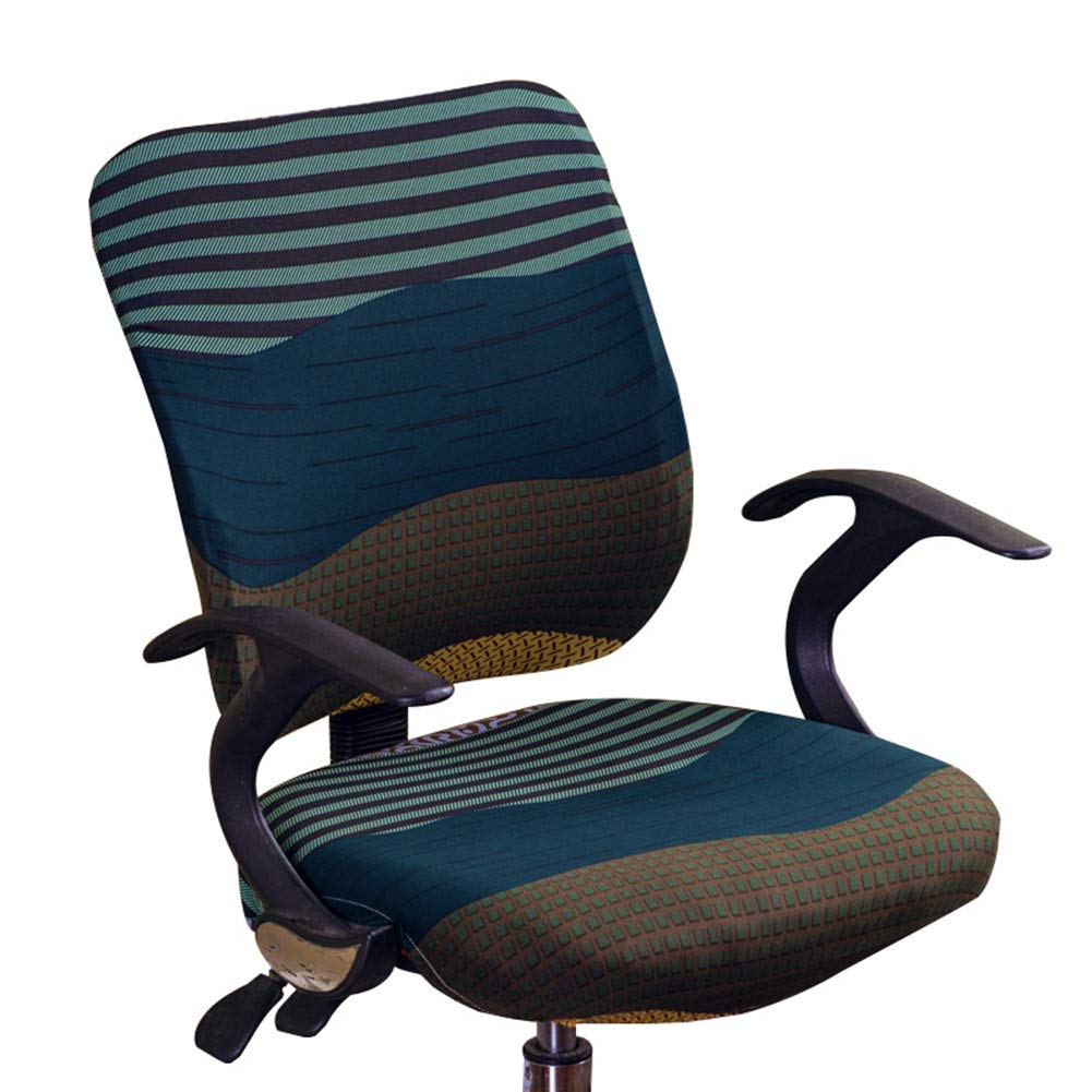 BestMemories Universal Stretch Office Chair Cover - Washable Computer Chair Slipcover for Swivel & Rolling Chairs (C-09) - Perfect for Home Office, Gaming & Conference Rooms