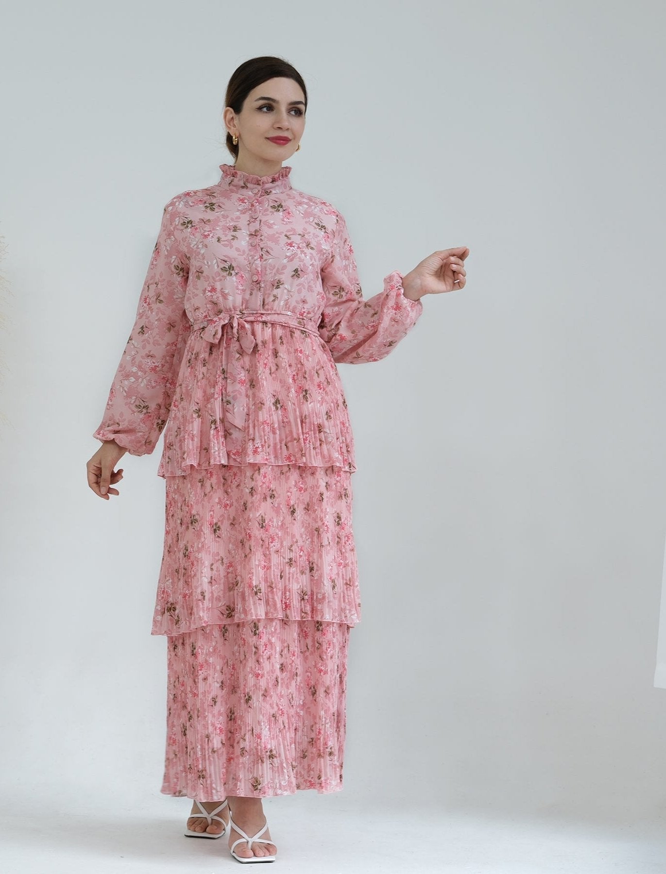Fleur Maxi Dress in Perfect Pink - Elegant Flowy Long Dress for Women, Summer Beach Wedding Party Outfit