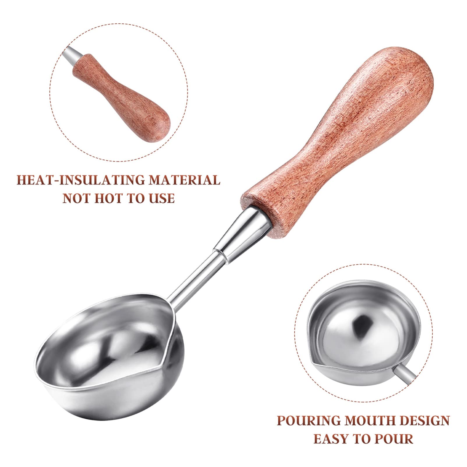 1pc Wax Seal Spoon Kit for DIY Crafts - Wax Melting Spoon, Wax Seal Stamp Kit & Wax Melter - Perfect for Wedding Invitations, Gift Wrapping, and Scrapbooking