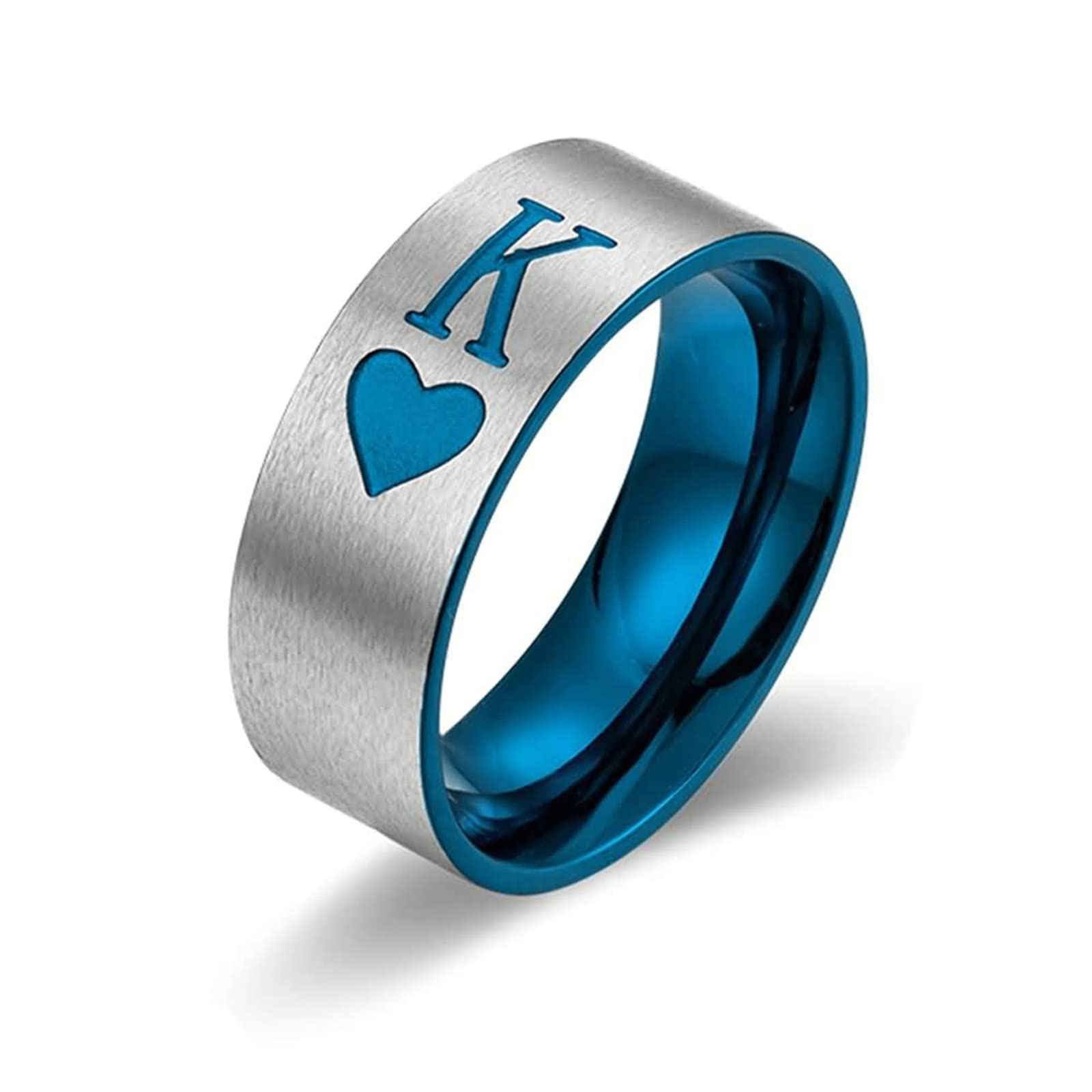 Heart Engraved Couple Rings - Matching Titanium Bands for Men & Women | Wedding, Anniversary Gift