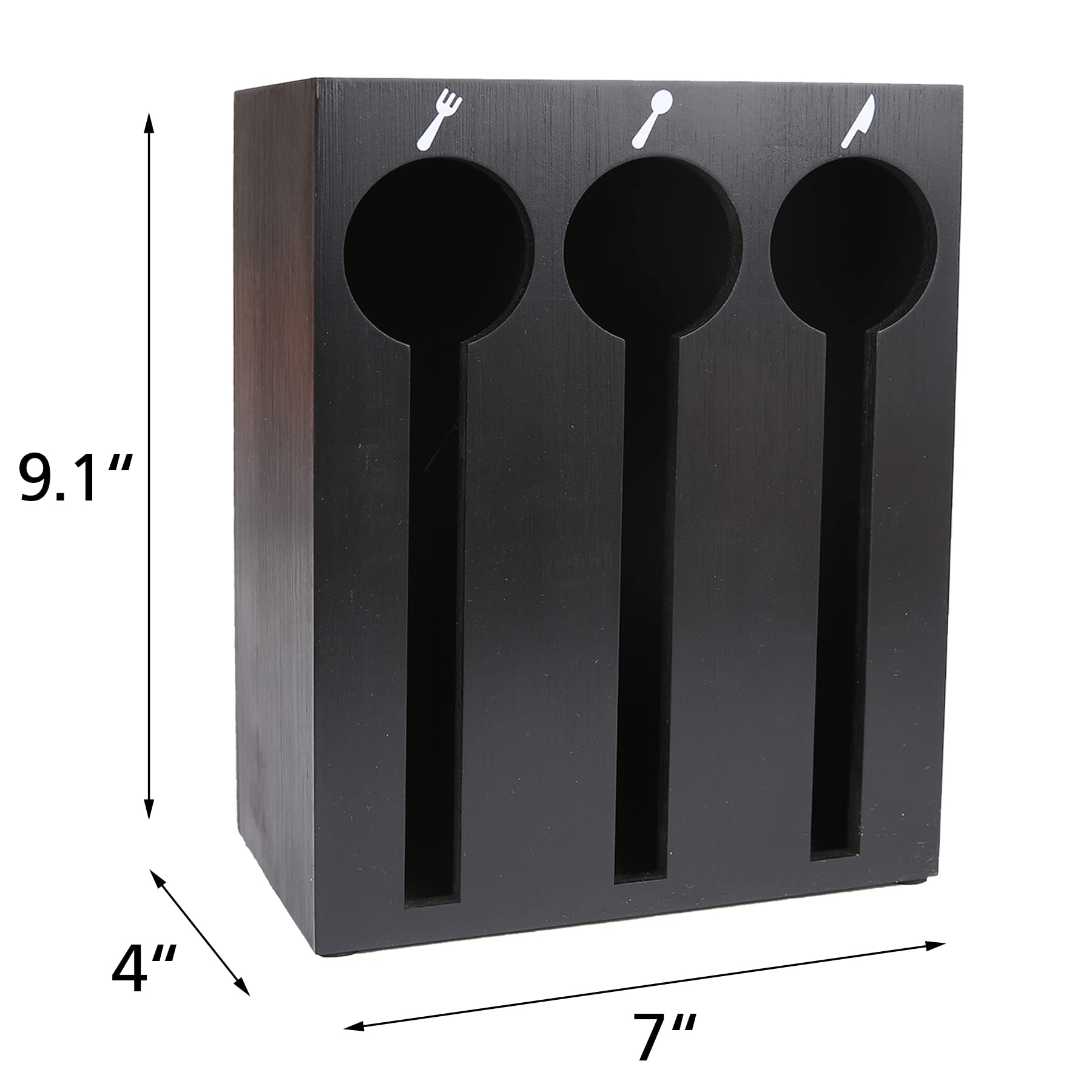 UCUDI Plastic Utensil Dispenser - 50 Slot Cutlery Organizer & Silverware Holder Caddy for Kitchen, Restaurant, Party - Durable Tableware Storage for Picnics, Office, Buffet, and Catering Events