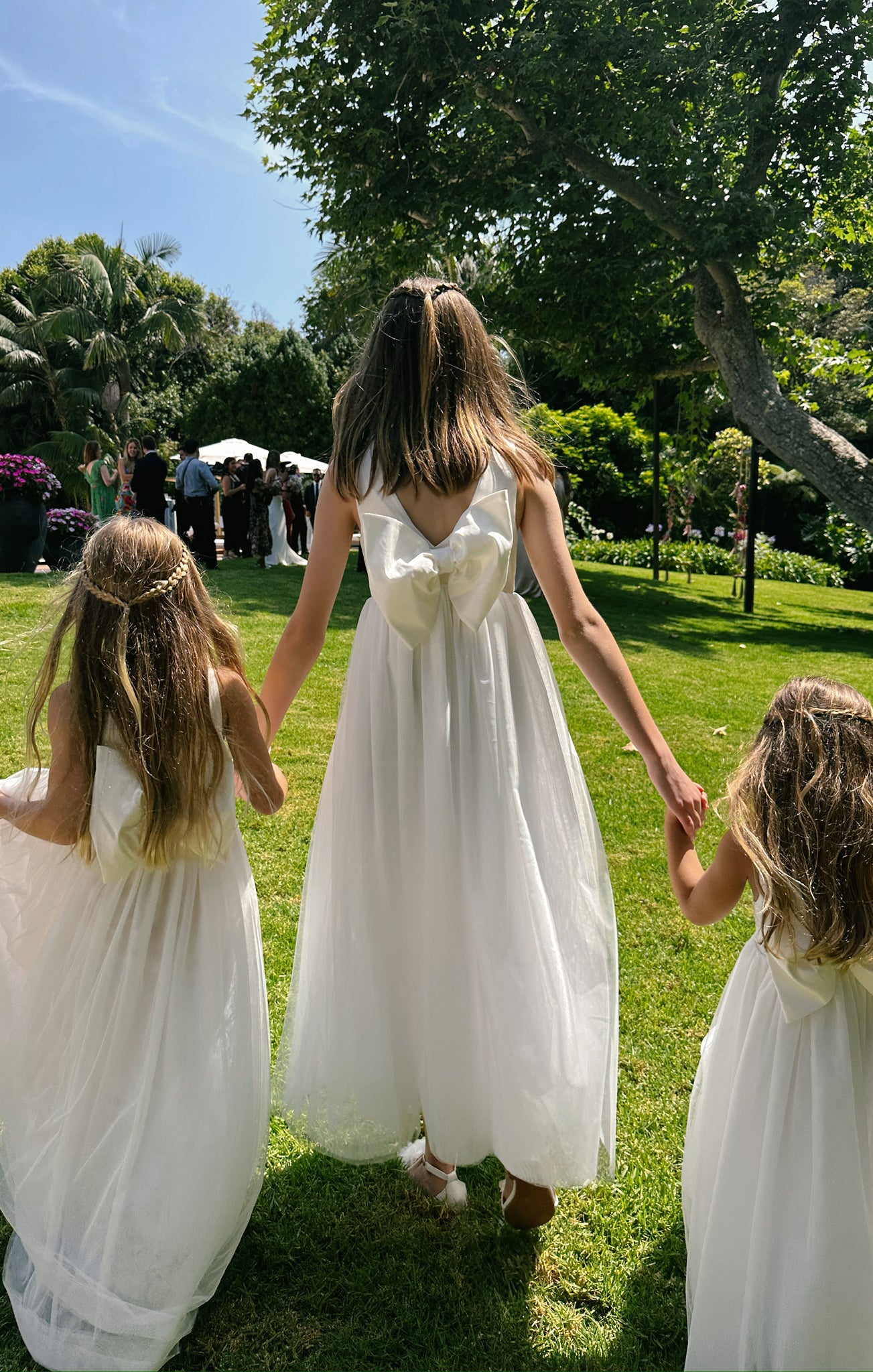 White Taffeta Flower Girl Dress for Weddings - Elegant & Comfortable Formal Dress for Special Occasions