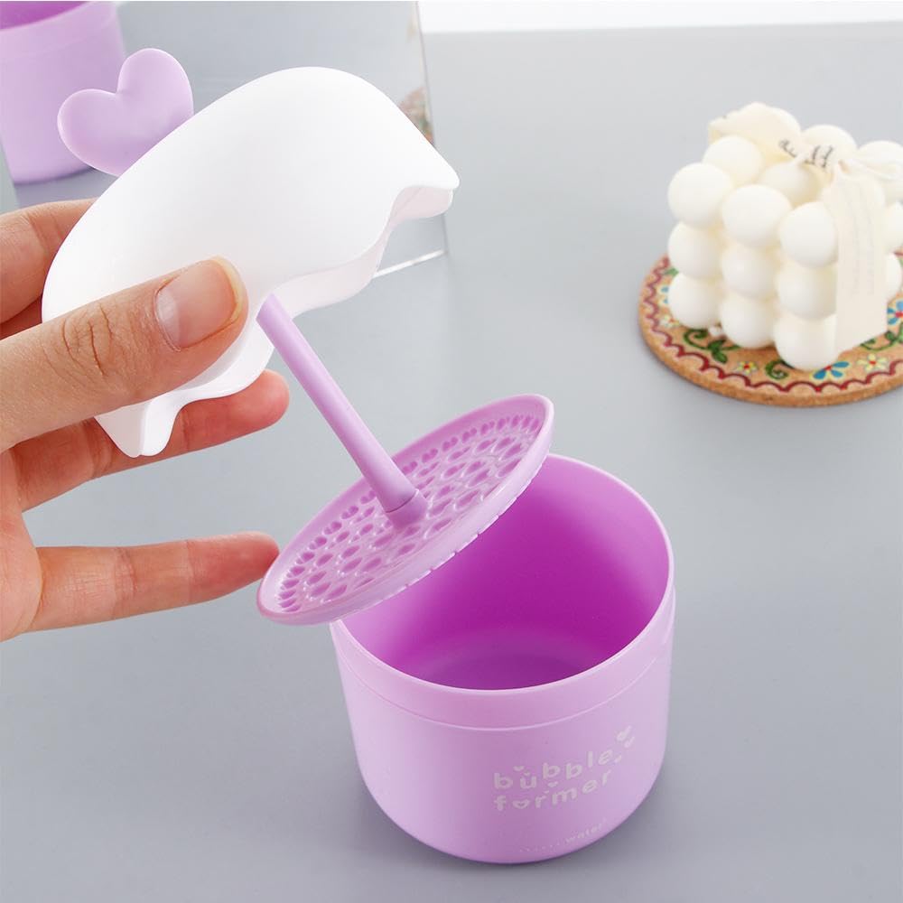 1Pcs Portable Facial Cleanser Foam Maker - Rapid Foaming Cup for Skin Care, Bubbler Tool for Deep Cleansing (Blue) | Perfect for Travel, Daily Skincare Routine & Spa Treatments