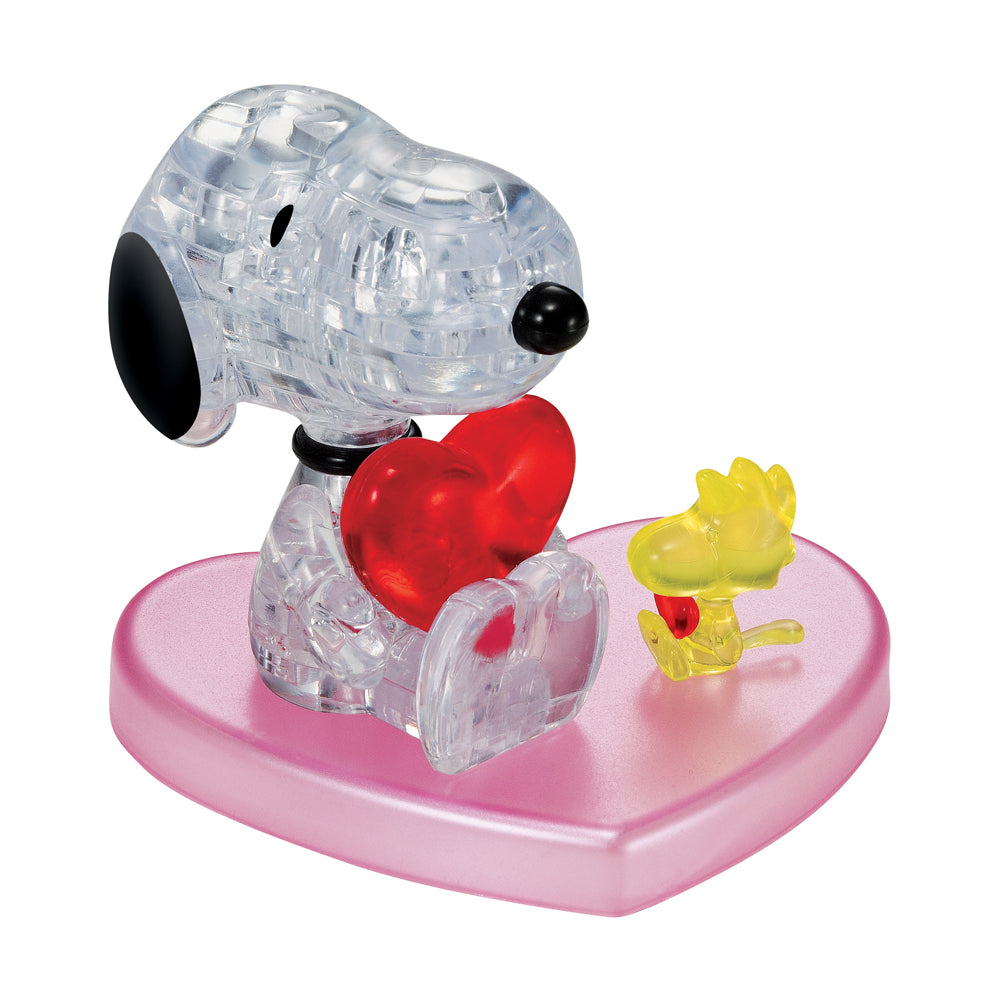 BePuzzled Peanuts Snoopy & Woodstock 3D Crystal Puzzle - 35 Piece Brain Teaser for Adults & Kids | Fun Family Game Night Activity & Collectible Gift
