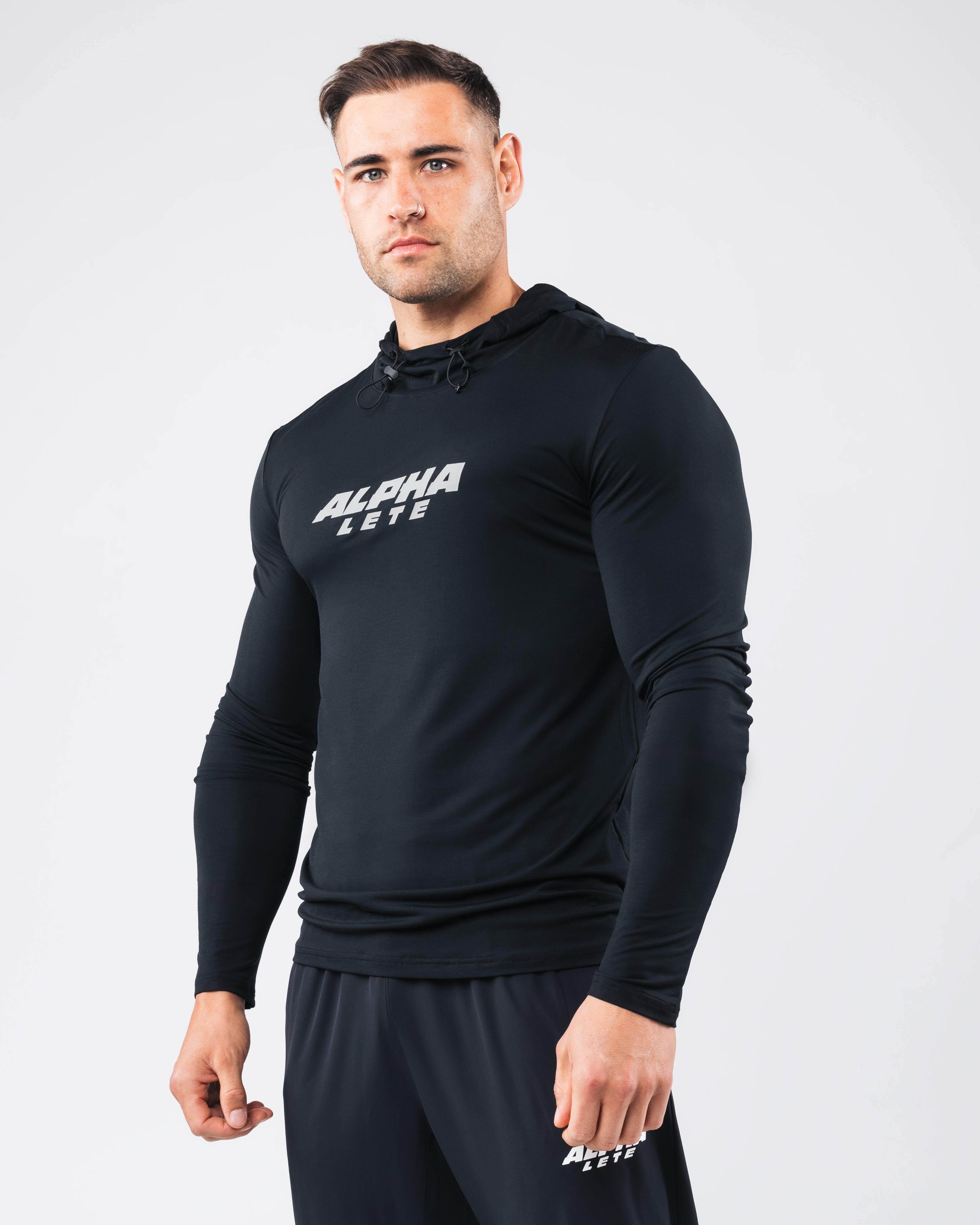 Agility Hoodie for Men & Women - Lightweight, Breathable Black Pullover Hooded Sweatshirt - Perfect for Running, Gym & Outdoor Activities