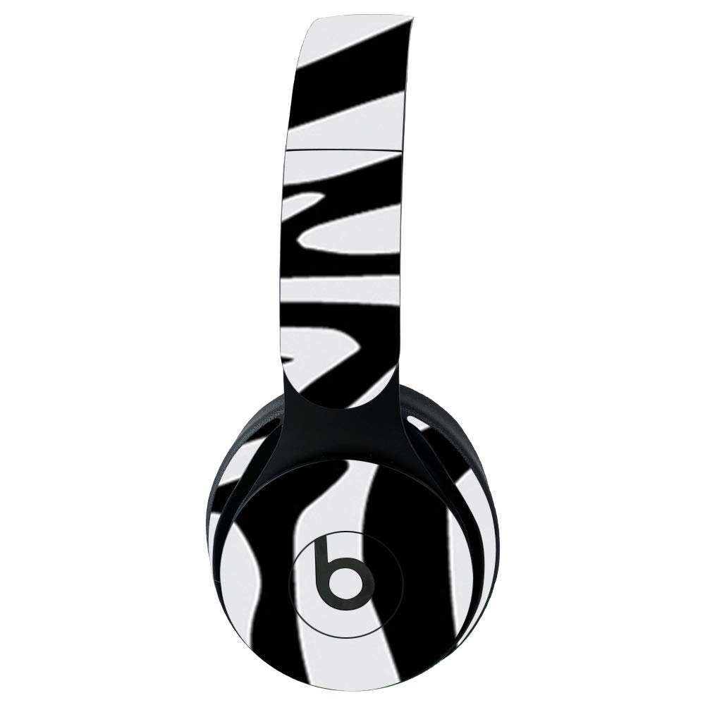 MightySkins Vinyl Skin Wrap for Beats Solo Pro Wireless Headphones - Black Zebra Design | Protective & Durable Decal Cover | Easy to Apply & Remove | Made in USA | Perfect for Gym, Travel & Daily Use
