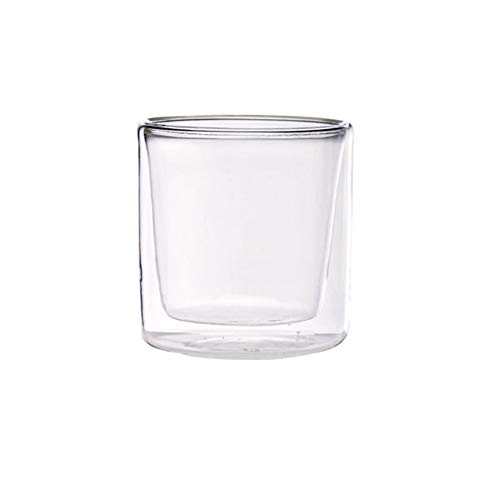 PacknWood 48-Pack Double Wall Straight Sided Mini Glass Cups - 1.7 oz Borosilicate Glass Small Drinking Glasses for Espresso, Dessert & Cocktails - Heat Resistant & Shatterproof