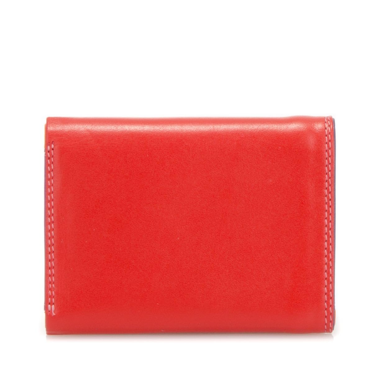 Mywalit Mini Tri-fold Leather Wallet for Men & Women - 3 Card Slots, Note Section & Coin Pocket - Stylish & Compact RFID Blocking Wallet - Perfect for Everyday Use, Travel & Business (Sangria Multi)
