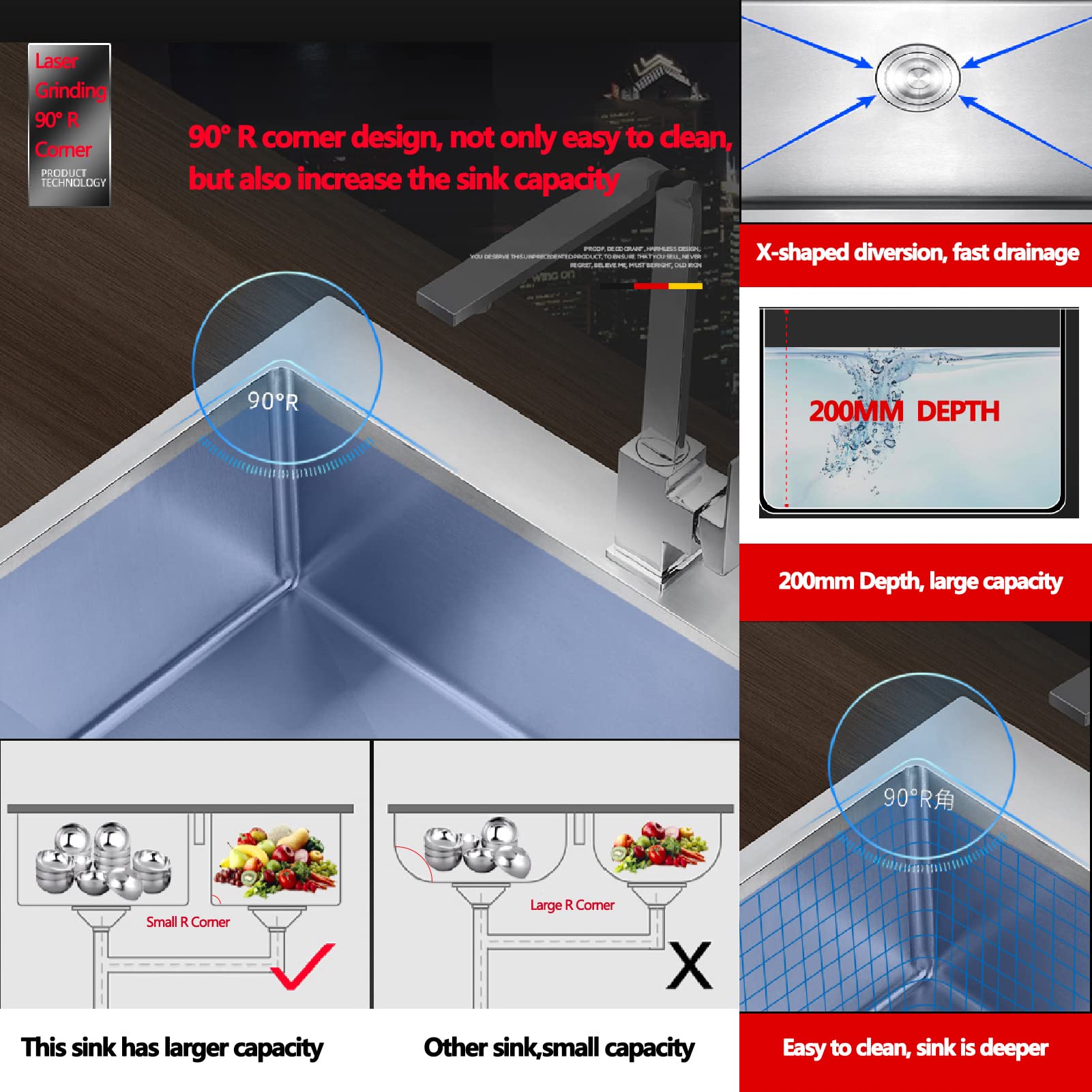 Stainless Steel Undermount Double Bowl Kitchen Sink with Workstation & Faucet Combo - Large Capacity 2-Compartment Top Mount Sink for Home Kitchens & Bars | Perfect for Meal Prep, Dishwashing & Entertaining