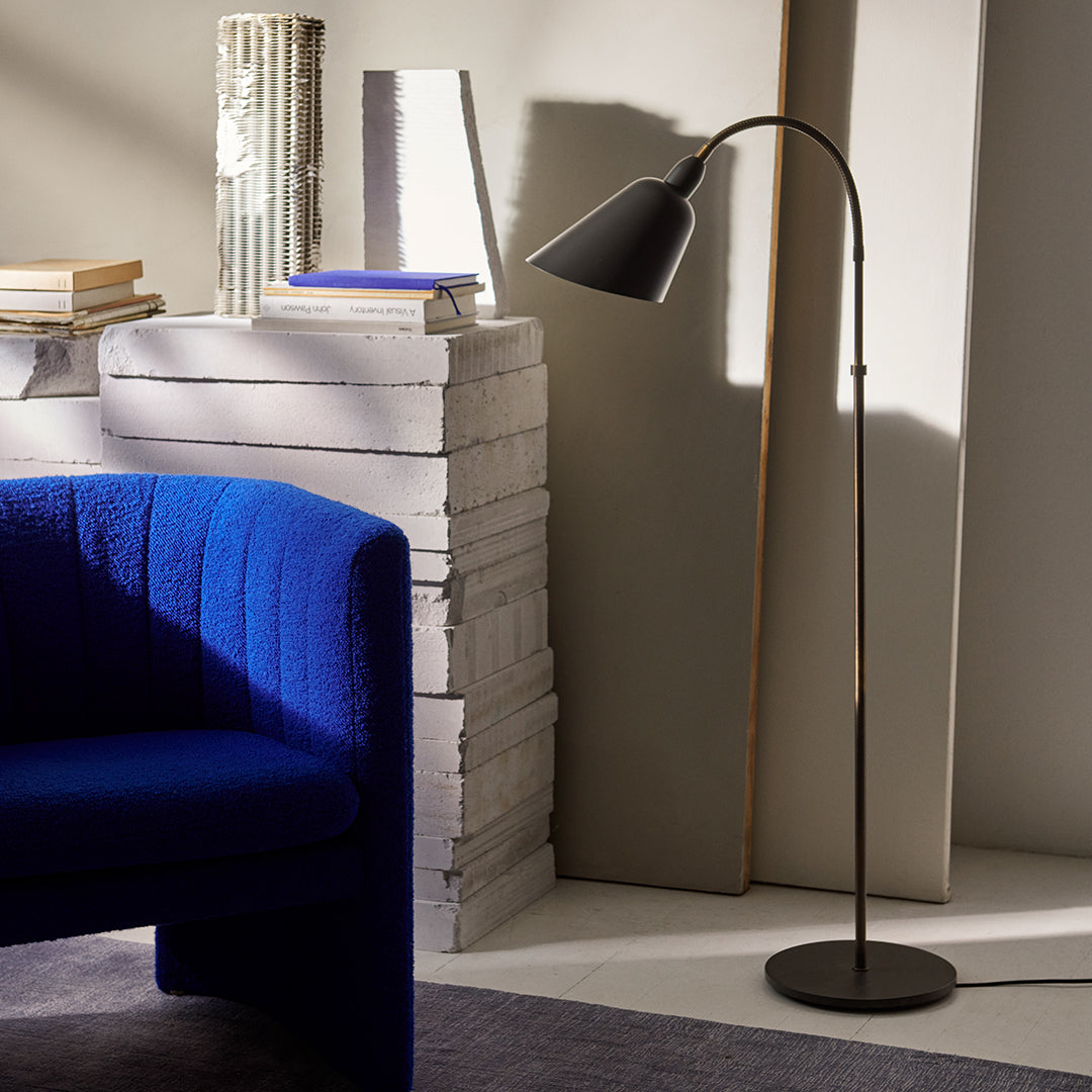 Bellevue AJ7 Modern Floor Lamp - Adjustable Height LED Standing Light for Living Room, Bedroom, Office - Perfect for Reading, Working & Home Decor
