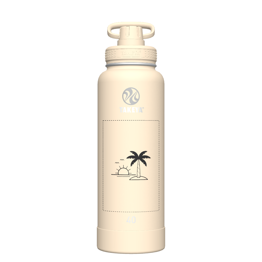 40oz Stainless Steel Bottle with Spout Lid - Customizable for Oatmilk, Smoothies & Protein Shakes - Perfect for Gym, Hiking & Outdoor Activities