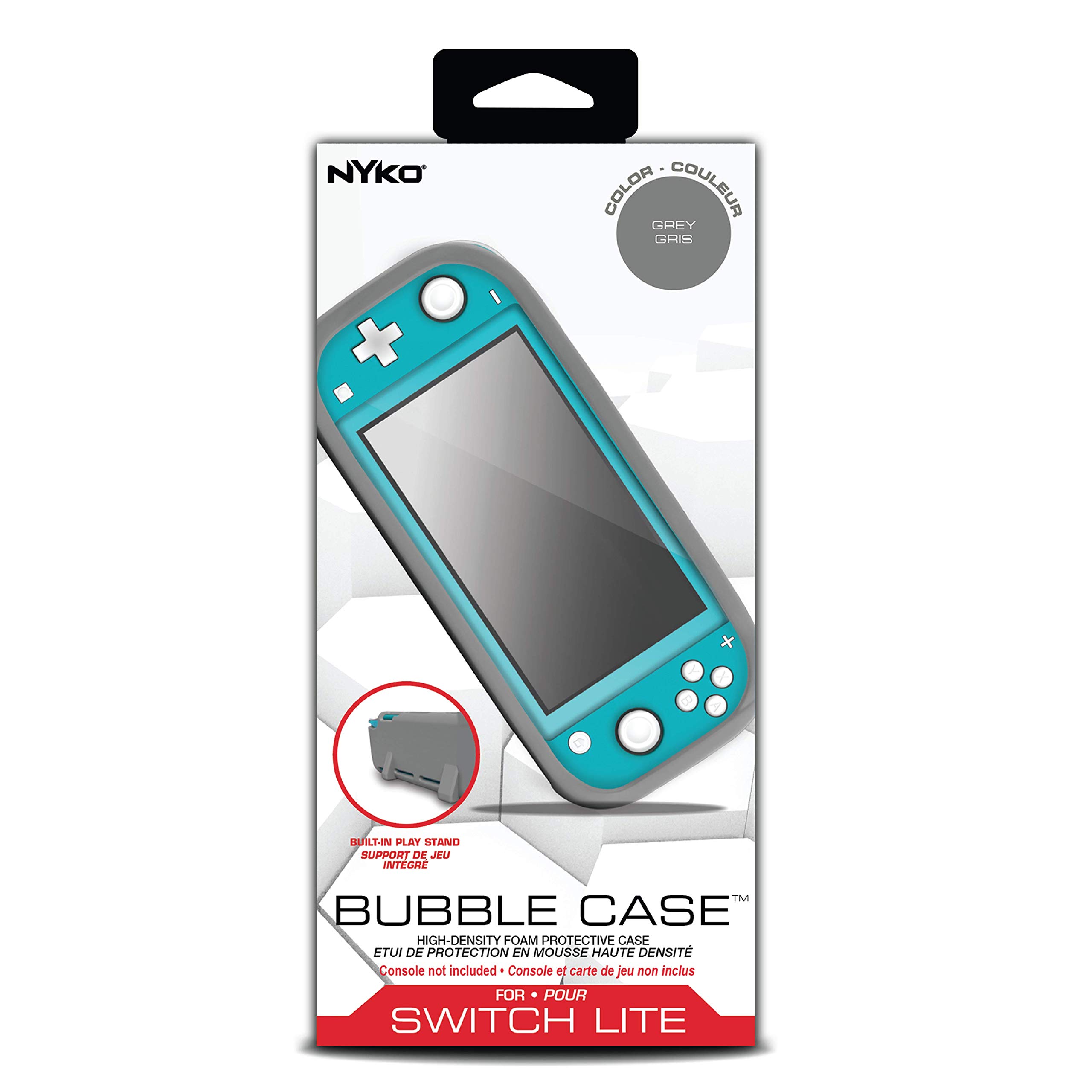 Nyko Bubble Case for Nintendo Switch Lite - Protective Cover with Shock Absorption, Anti-Slip Grip (Grey) | Perfect for Travel, Gaming on the Go & Everyday Protection