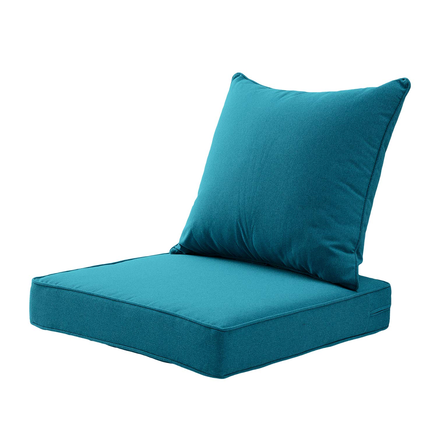 ARTPLAN Indoor/Outdoor All-Weather Chair Cushions Set - Deep Seat & Back Pillows for Patio Furniture - Perfect for Garden, Poolside, Deck, and Porch Relaxation