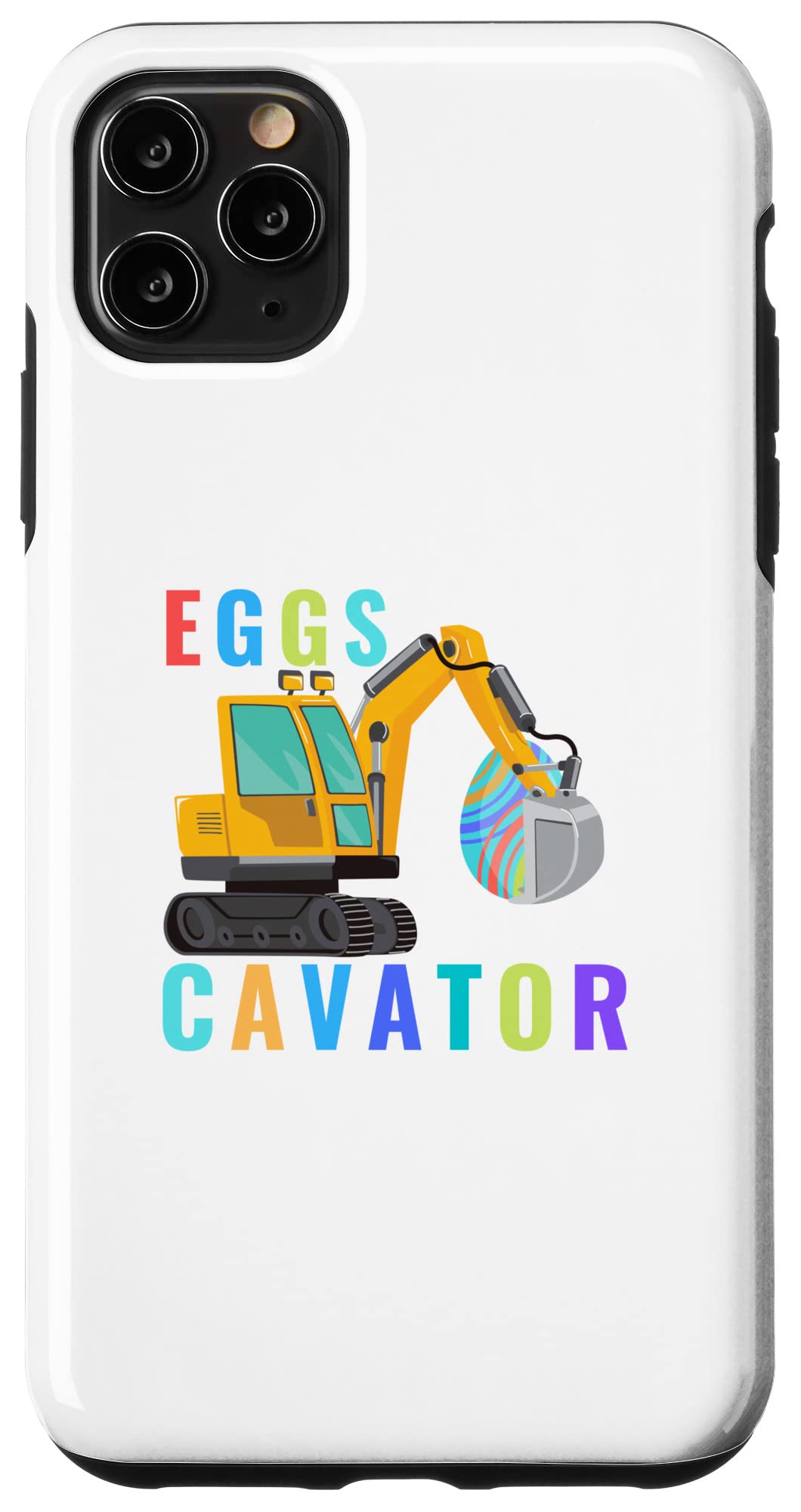 Funny Easter Egg Hunt iPhone 11 Pro Max Case - Cute Easter Egg Cavator Design for Kids & Toddlers - Perfect for Easter Celebrations, Egg Hunts & Spring Festivals