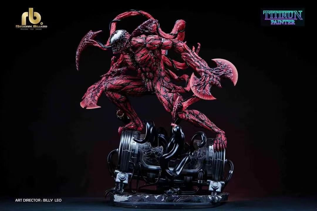 Reborn Studio Carnage Cletus Kasady Action Figure - Marvel Comics Supervillain Collectible for Display & Cosplay