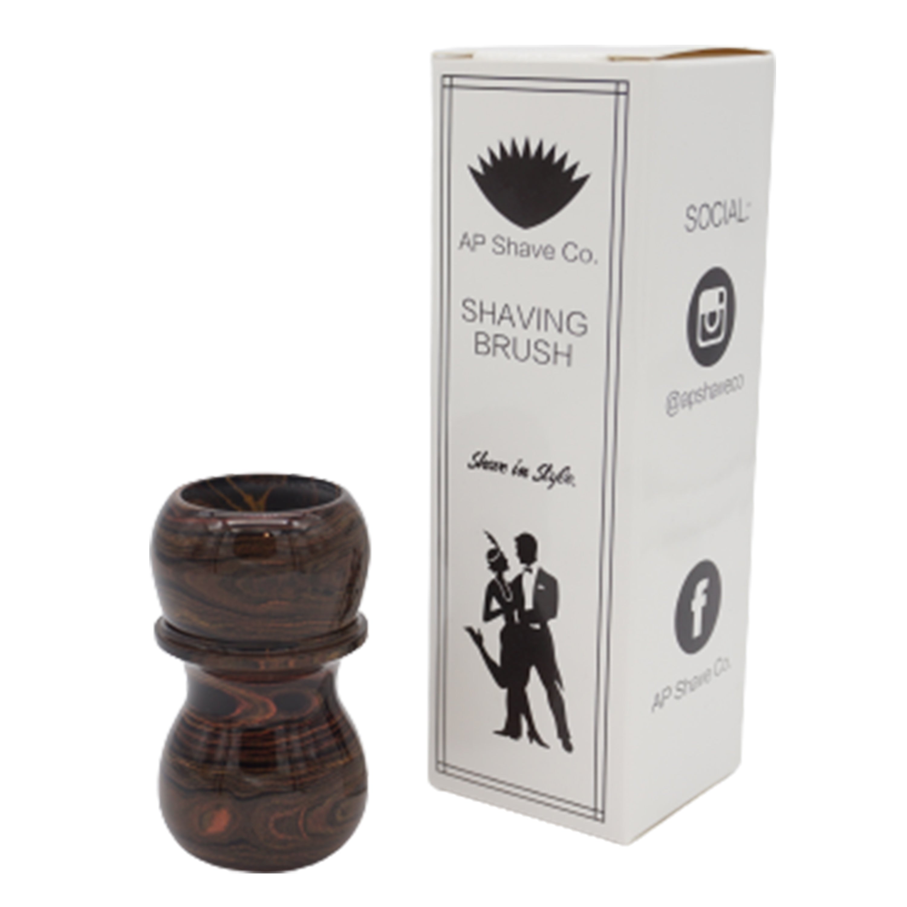 Premium Handmade Honey Ebonite Shaving Brush Handle - Compatible with 24mm & 26mm Knots - Perfect for Wet Shaving & Grooming Gifts