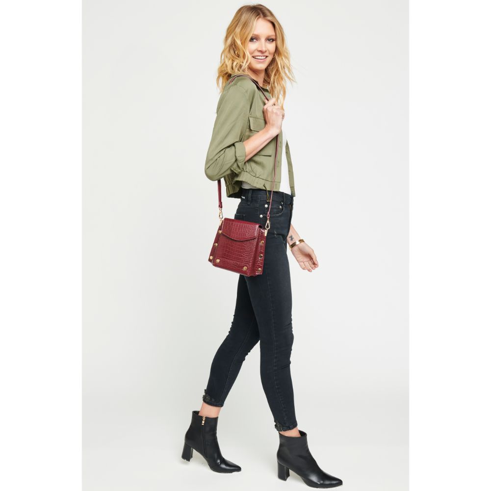 Taylor Croc Embossed Leather Crossbody Bag for Women - Stylish & Durable Handbag for Everyday Use, Travel, and Date Nights
