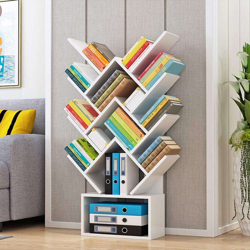 Wooden Bookshelf for Kids & Living Room - 5-Tier Storage Shelf for Books, Toys, CDs & Home Decor | Space-Saving Floor Rack in White & Multiple Colors | Perfect for Nursery, Playroom & Modern Home Organization