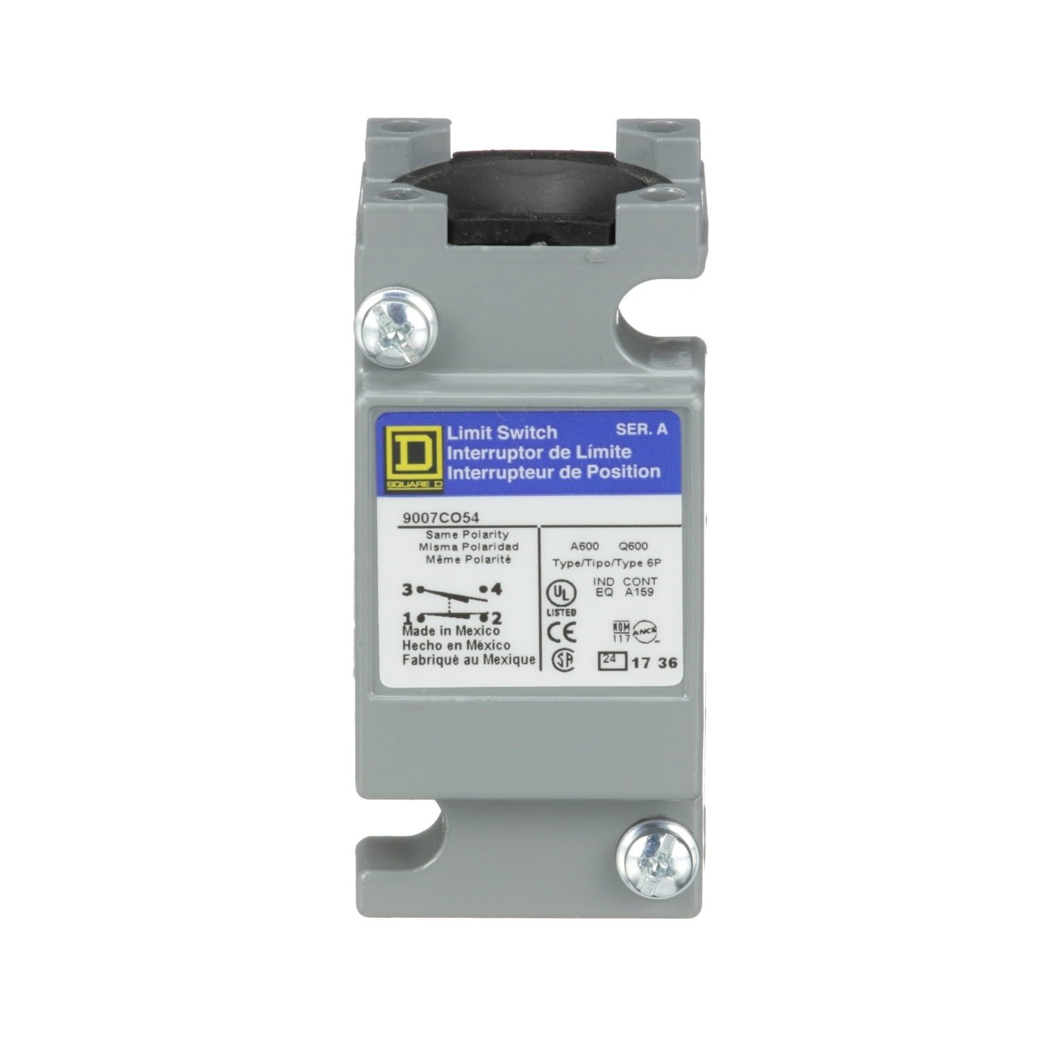 Telemecanique 9007CO54 Standard Box Limit Switch Plug-In Unit (No Head) - 1 NO + 1 NC Contact for Industrial Automation & Machinery Safety Control