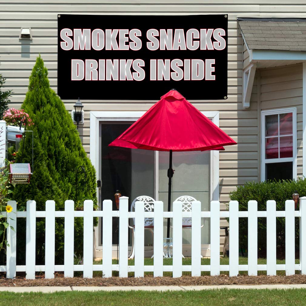 **Heavy-Duty Vinyl Banner - 60x144 Inches, Weatherproof, 10 Grommets - Ideal for Restaurant, Food, Snacks & Drinks Signage - Perfect for Outdoor, Industrial & Yard Use**