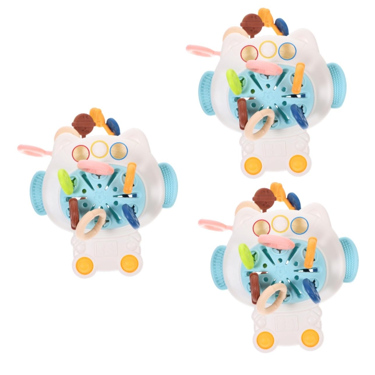 FAVOMOTO 3-Pack Drawstring Bath Toys for Toddlers - STEM Learning, Teething & Sensory Development - Waterproof Educational Toys for Kids - Perfect for Bathtime, Playtime & Early Childhood Learning