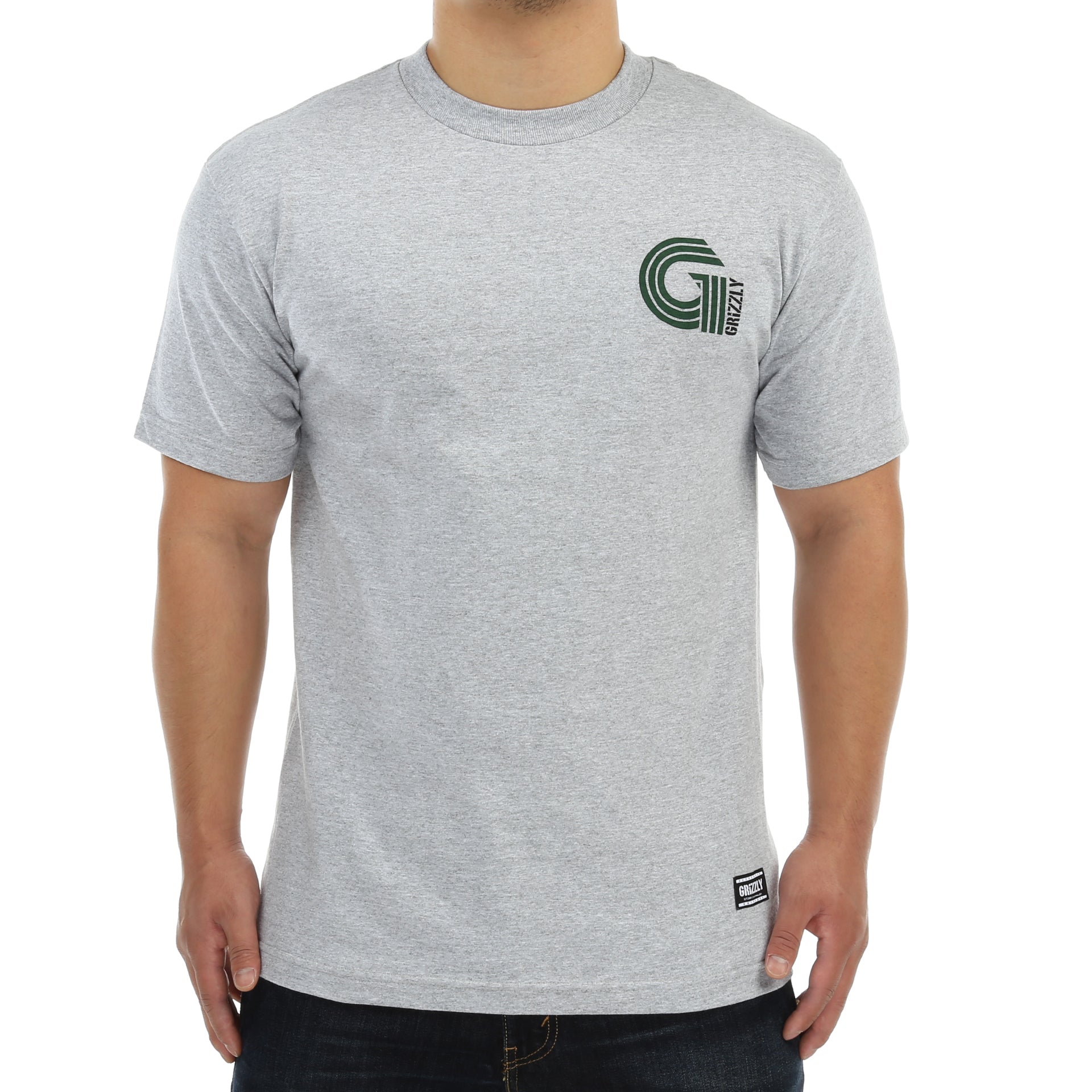 Grizzly Certified G Tee - Premium Cotton T-Shirt for Men & Women - Heather Grey - Comfortable Casual Wear for Everyday & Outdoor Activities