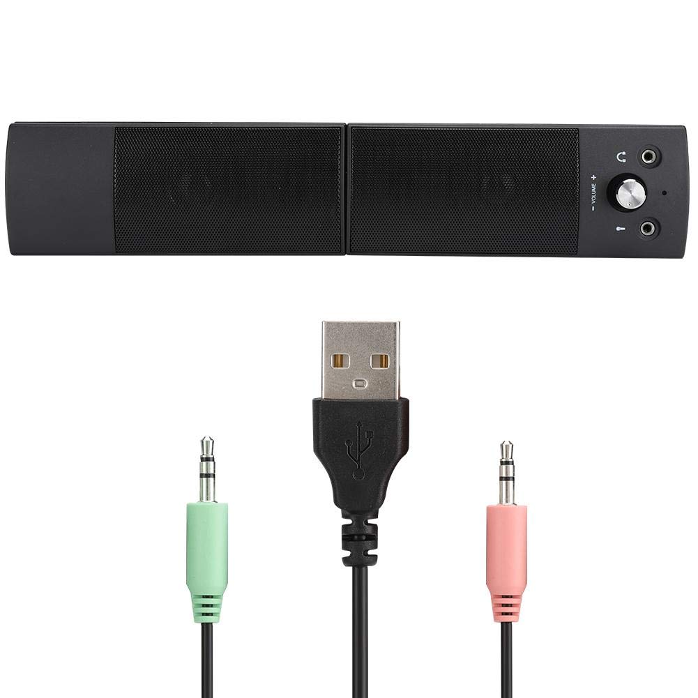 Hakeeta Wired Computer Audio Speaker V-117, Stereo Bass Surround Sound for Home, Desktop, Laptop, Gaming & Music