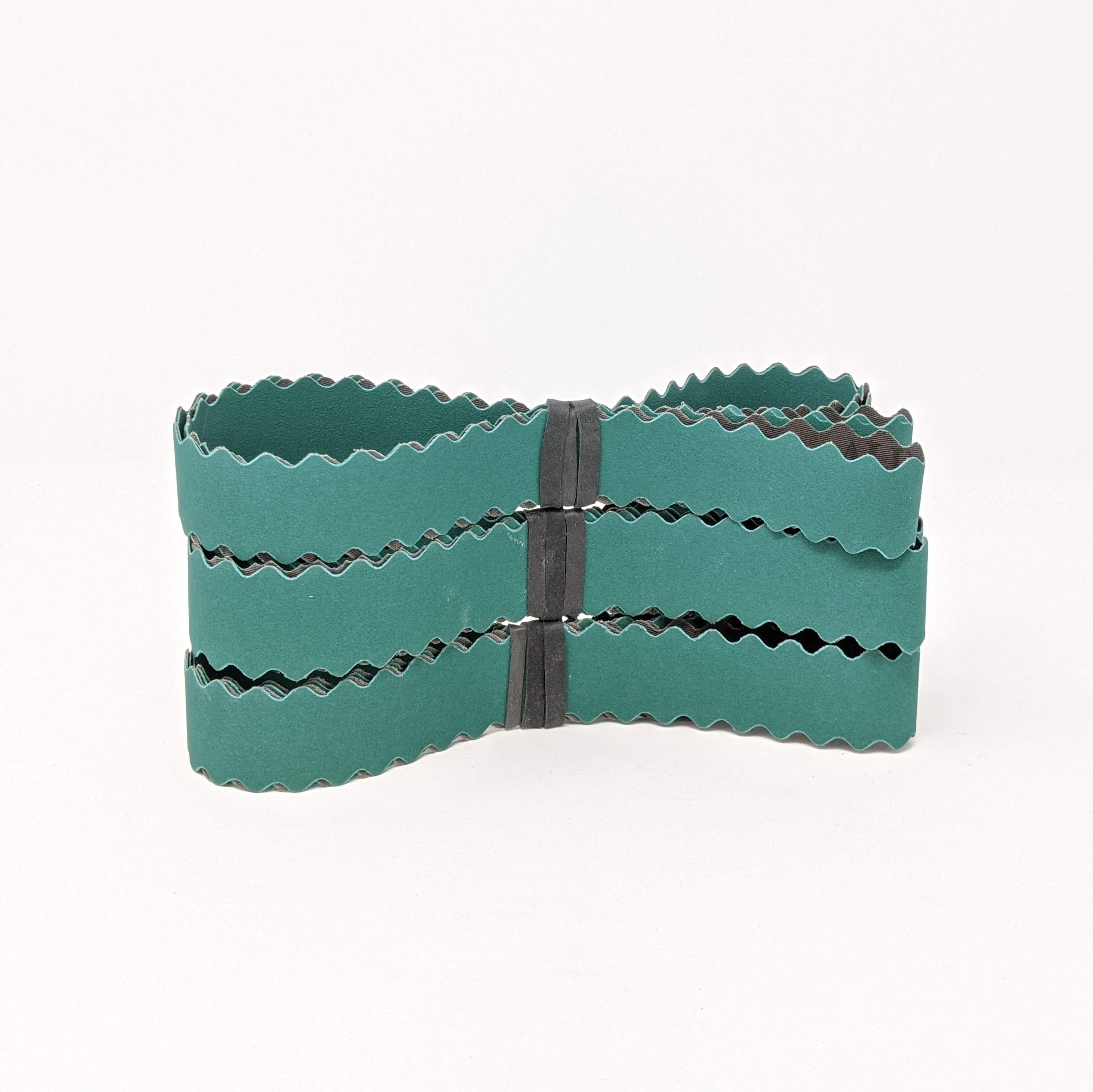 1X72 Knife Maker's Scalloped Edge Sanding Belts - Extra Flexible Finishing Belts for 2X72 Belt Sander - Perfect for Odd Shapes & Knife Handle Contours - 3-Pack (220, 400, 600 Grit) - Ideal for Knife Sharpening, Woodworking & Metal Polishing