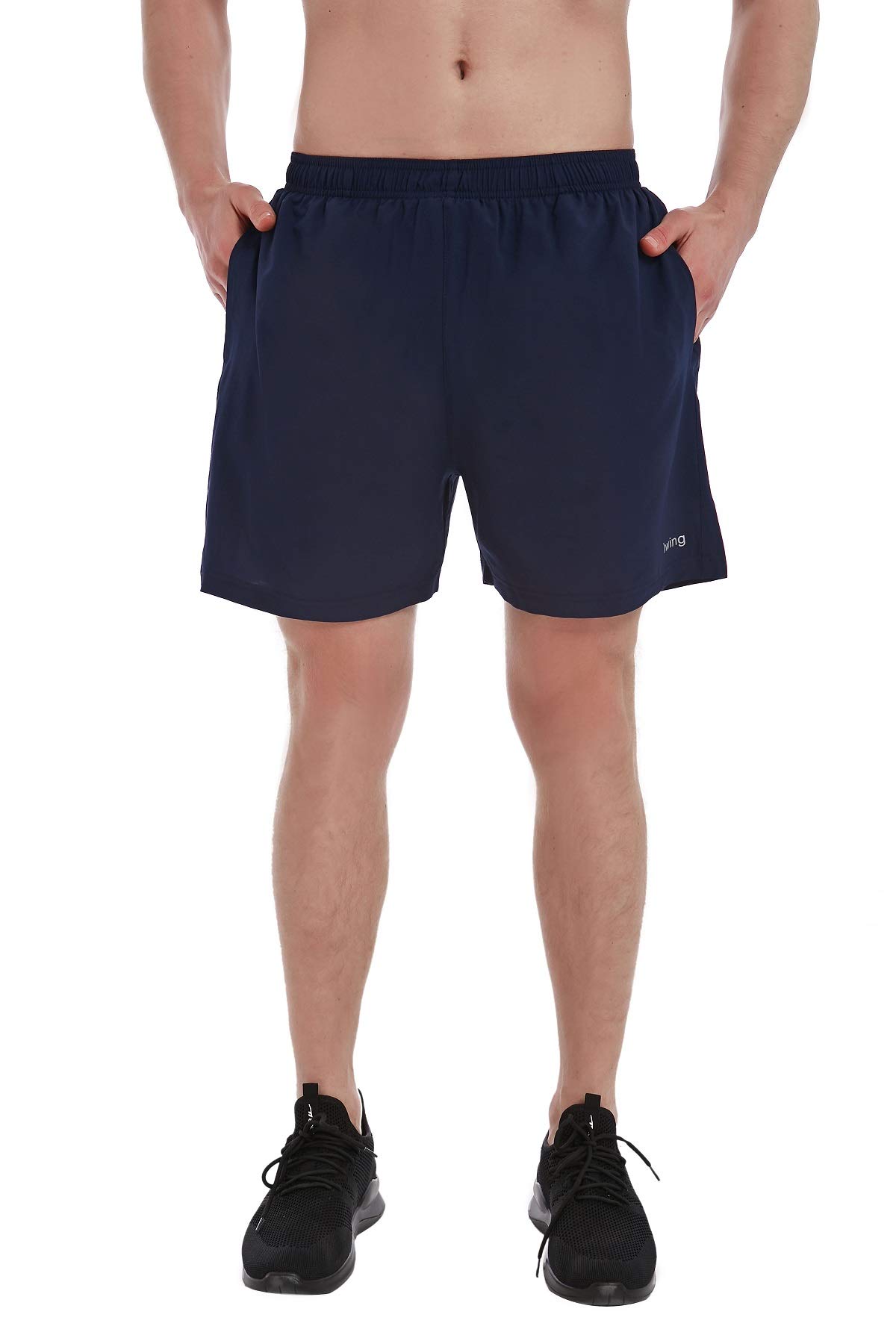 **Men's 5-Inch Running Shorts - Quick Dry Athletic Workout Shorts with Lined Compression & Zip Pocket - Perfect for Gym, Jogging & Outdoor Sports**