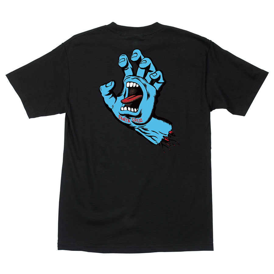 Santa Cruz Screaming Hand Graphic T-Shirt for Men & Women - White Cotton Short Sleeve Tee - Skateboard, Surf & Streetwear Style - Perfect for Casual Wear, Concerts & Skate Sessions