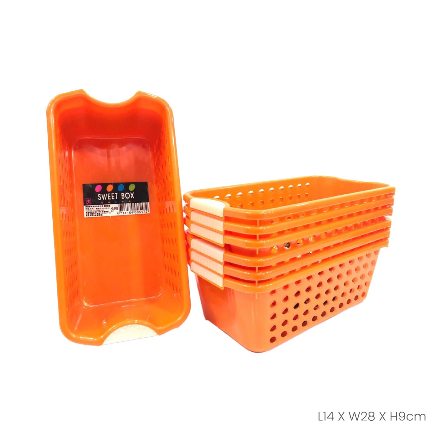 Sturdy Plastic Basket Tray 140x280x90mm - Organizer for Home, Office & Kitchen Storage (Model JY517) - Perfect for Pantry, Bathroom & Craft Supplies Organization