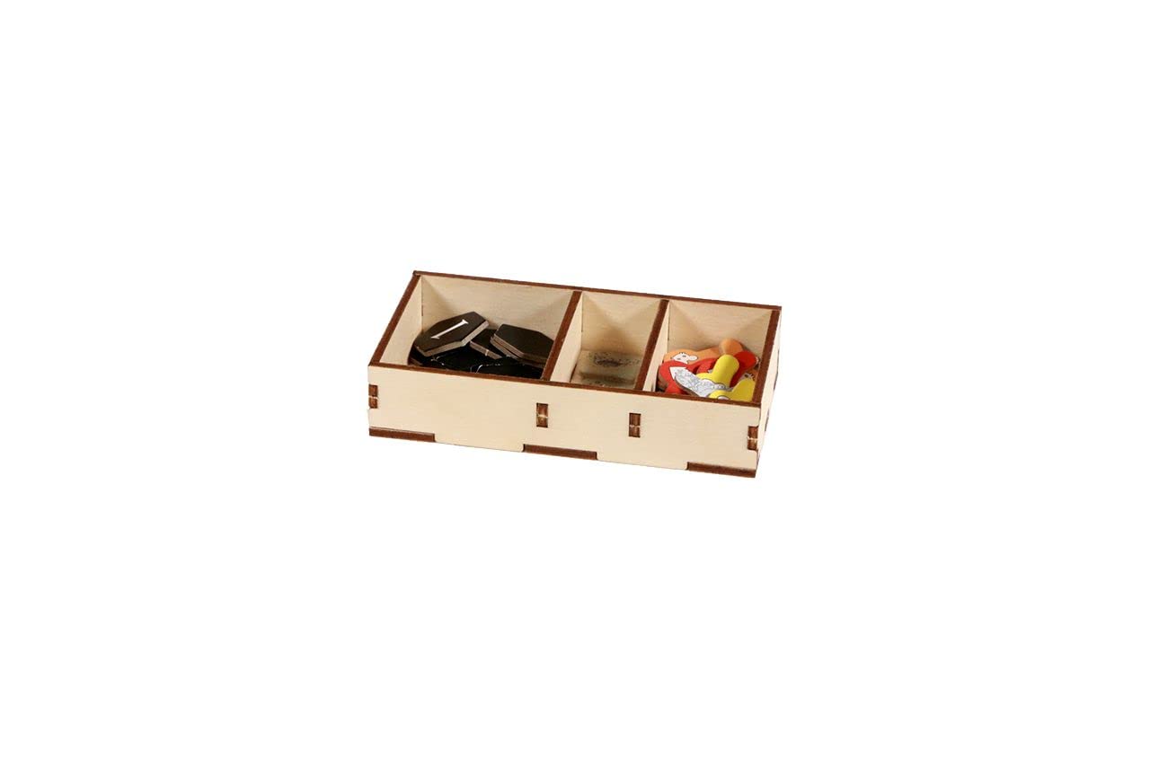 Premium Wooden Game Organizer for Root Board Game - Broken Token Compatible Storage Box with Multi-Tier Trays | Perfect for Game Nights & Organized Storage