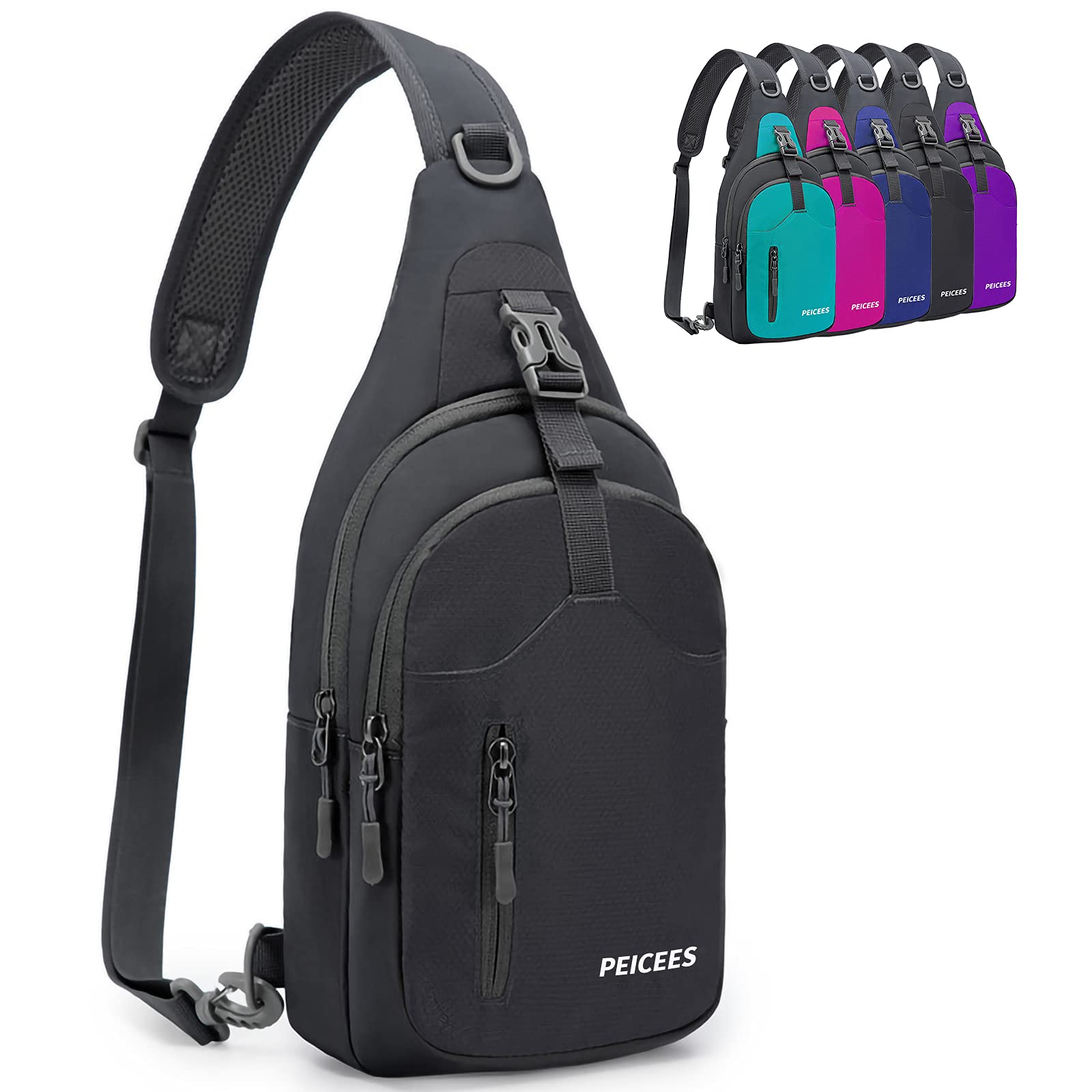Lightweight Unisex Sling Bag Backpack for Women & Men - Adjustable Crossbody Shoulder Chest Daypack for Hiking, Travel & Outdoor Activities | Perfect for Gym, Commuting & Daily Use