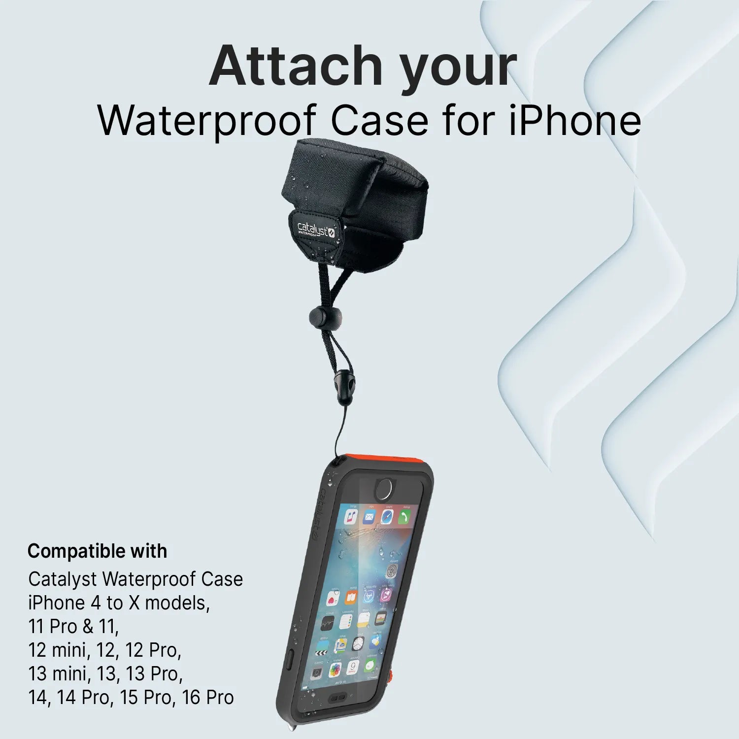 Stealth Black Floating Lanyard - Waterproof & Durable Safety Lanyard for Boating, Fishing, and Water Sports