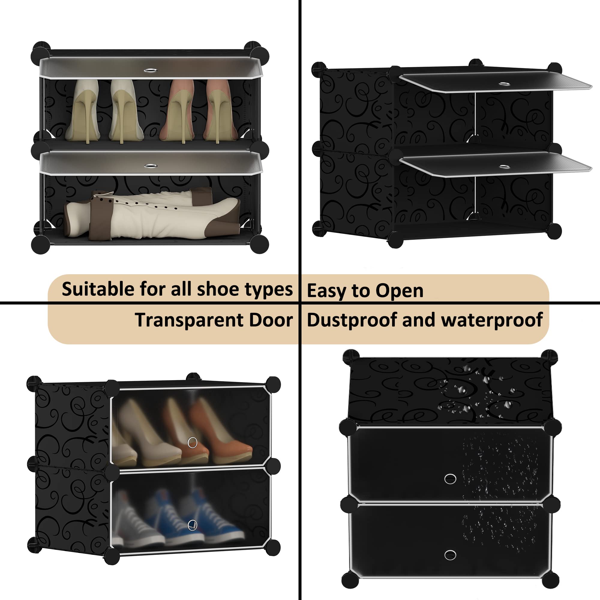HOMIDEC 10-Tier Shoe Rack Organizer - Space Saving Narrow Shoe Storage Cabinet for 20 Pairs - Perfect for Closet, Entryway, Bedroom & Hallway Organization - Ideal for Small Spaces & Apartment Living