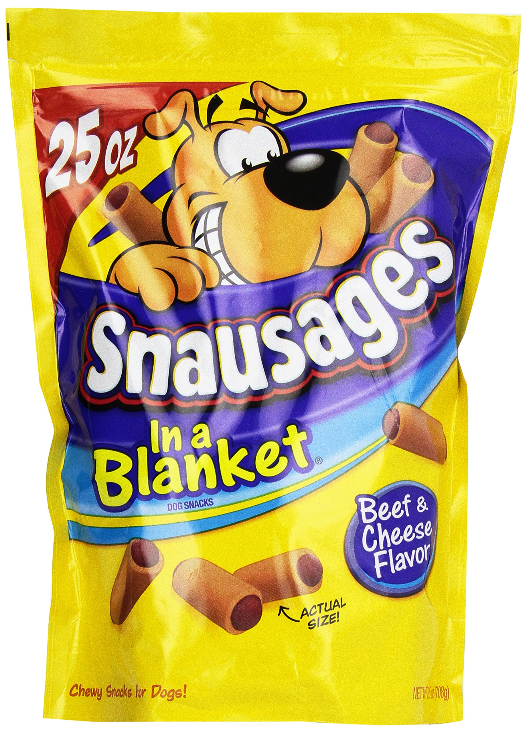 Snausages in a Blanket Dog Treats - Beef & Cheese Flavor, 25oz | Delicious Training Rewards & Snacks for Dogs | Perfect for Training, Rewarding & Special Occasions