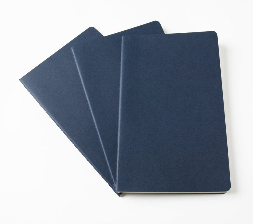 Premium Moleskine Ruled Cahier Journal Set - 3 Pack with Durable Cardboard Cover for Note Taking, Sketching & Daily Planning | Perfect for Students, Artists & Professionals