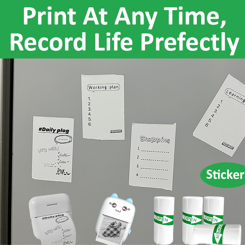 25PCS Mini Thermal Printer Paper Stickers - 5.7 x 2.5cm for Photos, Journals, Notes & To-Do Lists - Perfect for Labeling, Organizing & DIY Crafts