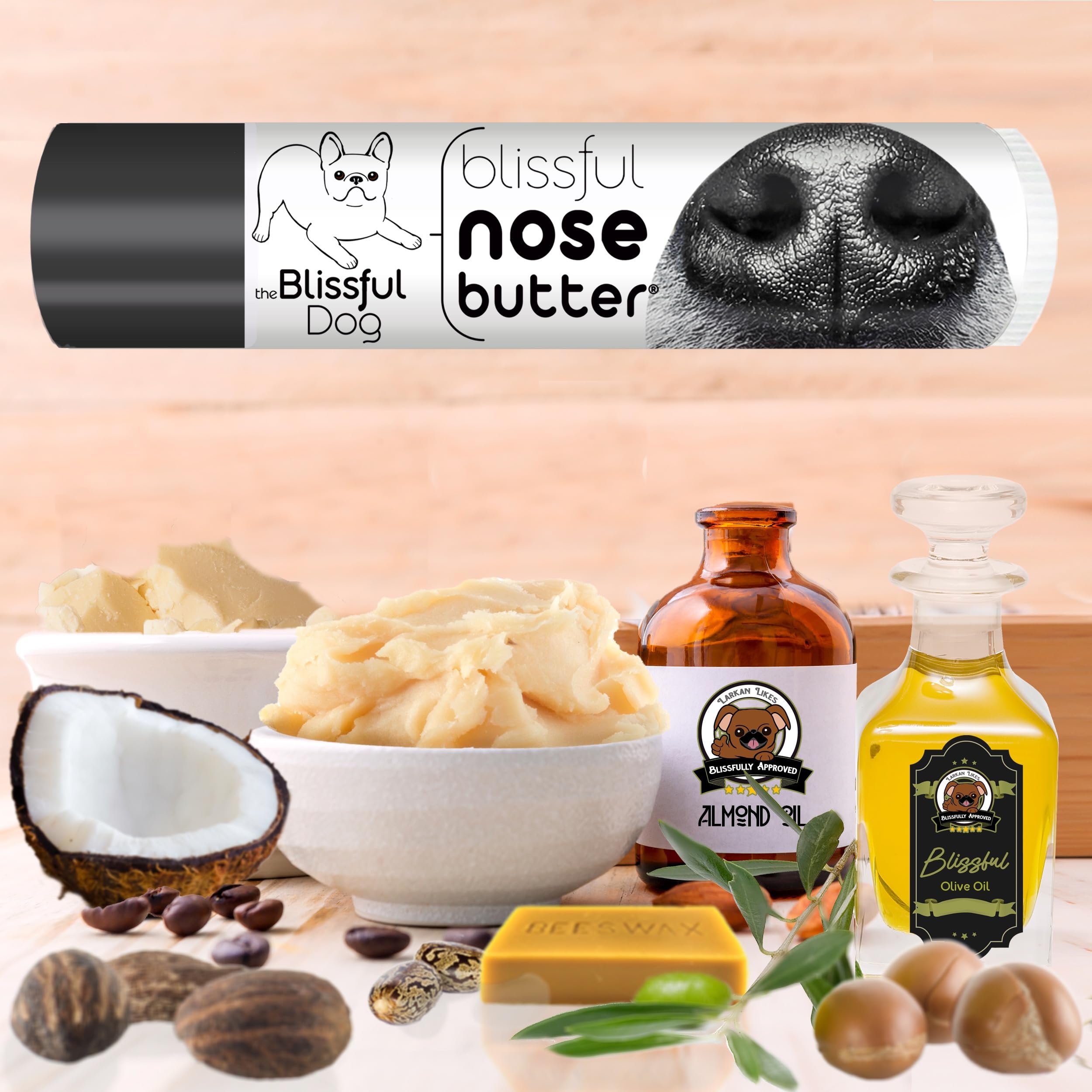 The Blissful Dog Unscented Nose Butter for Dry & Cracked Dog Noses | All-Natural Paw Balm for Healing & Protection | Perfect for Outdoor Adventures & Winter Care