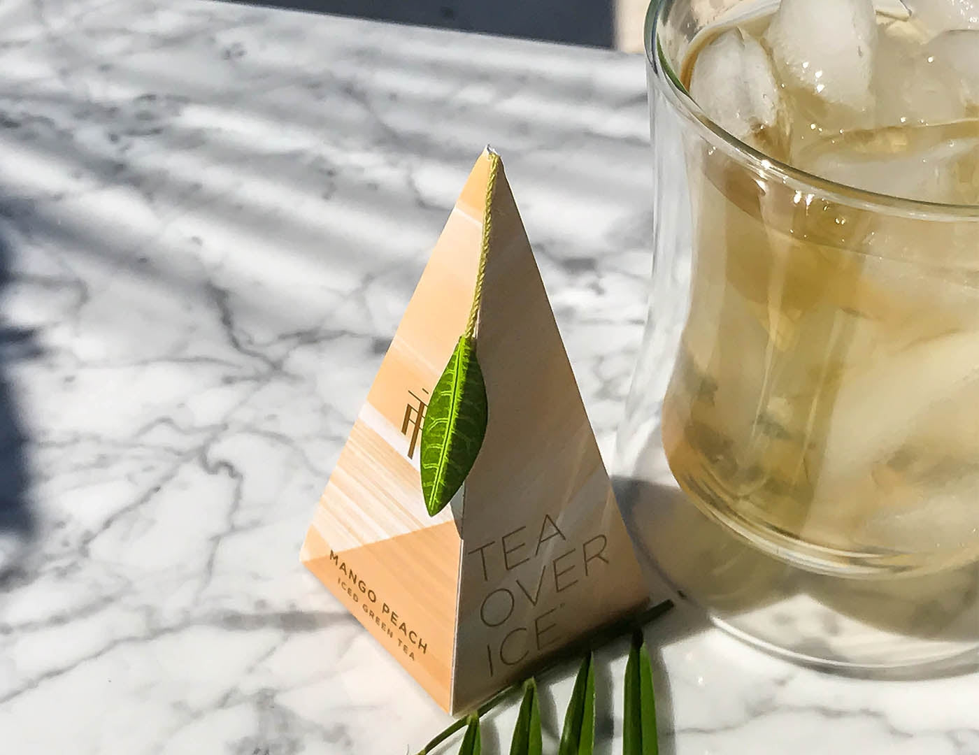 Organic Iced Green Tea with Mango Peach Flavor - 5 Pack Box | Refreshing Summer Drink for Home, Office & Outdoor Activities