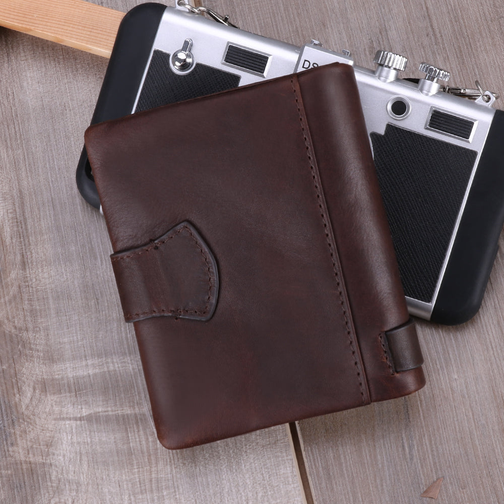 Personalized RFID Blocking Leather Bifold Wallet for Men - Slim Minimalist Design with ID Window & Card Slots - Perfect for Everyday Carry, Travel & Business Use