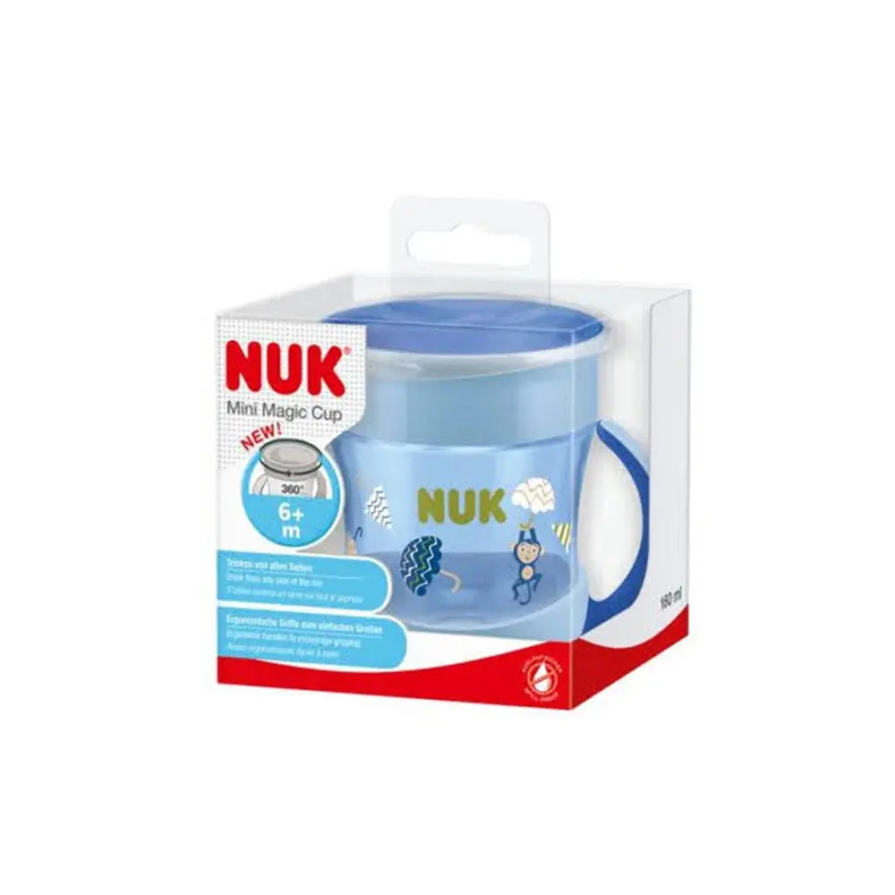NUK Mini Magic Cup 160ml (5.4oz) - Leak Proof Training Cup for Babies 6 Months and Up - Perfect for First Sips, Travel & Daycare Use