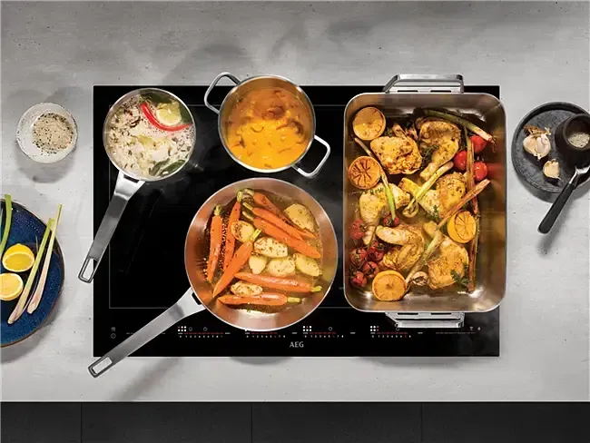 AEG 80cm Built-In Induction Cooktop IKK86681FB - Fast, Energy-Efficient Cooking for Modern Kitchens | Perfect for Home Chefs & Entertaining Guests