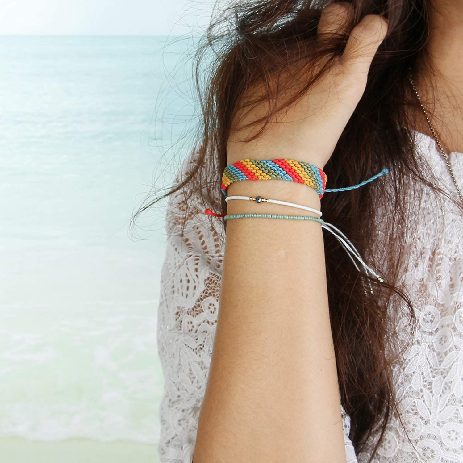 KELITCH Colorful Beaded Friendship Bracelets for Women - Trendy Thin Strand Fashion Jewelry for Everyday Wear, Gifts & Boho Style Accessories