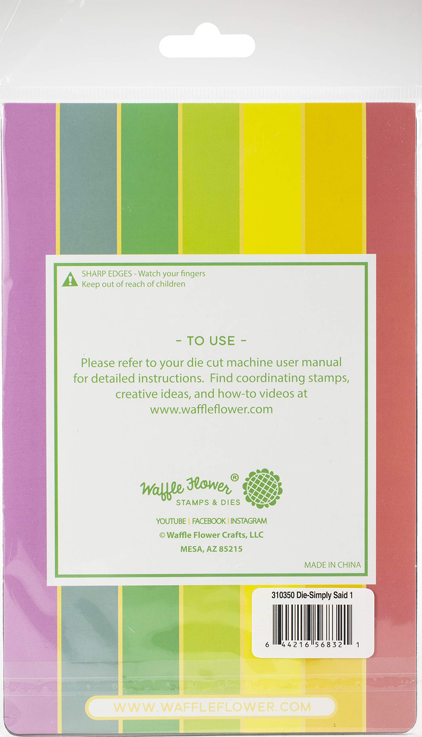 Waffle Flower Crafts Waffle Flower Die SMPLY - One Size Scrapbooking Die Cut for Card Making, DIY Greeting Cards, and Paper Crafting Projects