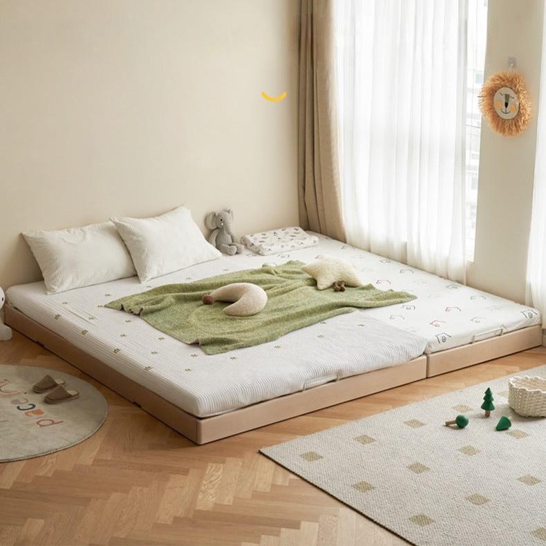 Birch Solid Wood Twin Over Full Bunk Bed - Sturdy Platform Bed Frame Without Headboard - Perfect for Kids' Room, Guest Room & Small Space Saving