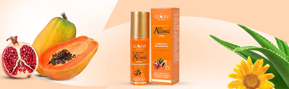Sunny Anti-Aging Face Lotion with Vitamin Blend & Essential Oils | Hydrating Herbal Extracts for Skin Tone & Elasticity | Reduces Wrinkles & Fine Lines | Moisture-Restoring Formula for Women | 80ml | Perfect for Daily Skincare Routine & Nighttime Rejuvenation