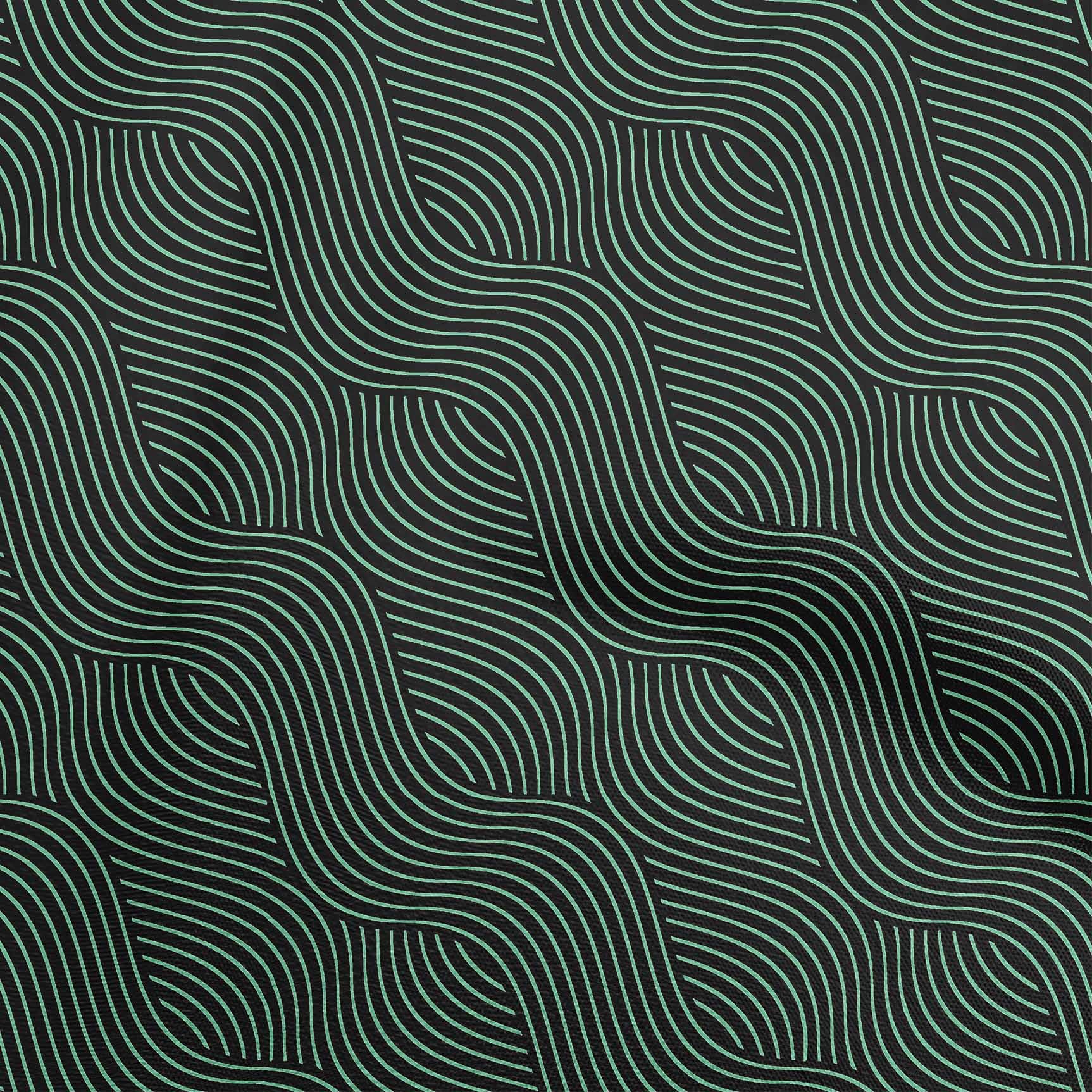 oneOone Georgette Viscose Dark Green Fabric - 42 Inch Wide Printed Moire Textile for DIY Clothing & Sewing Projects | Perfect for Dresses, Scarves, and Home Decor