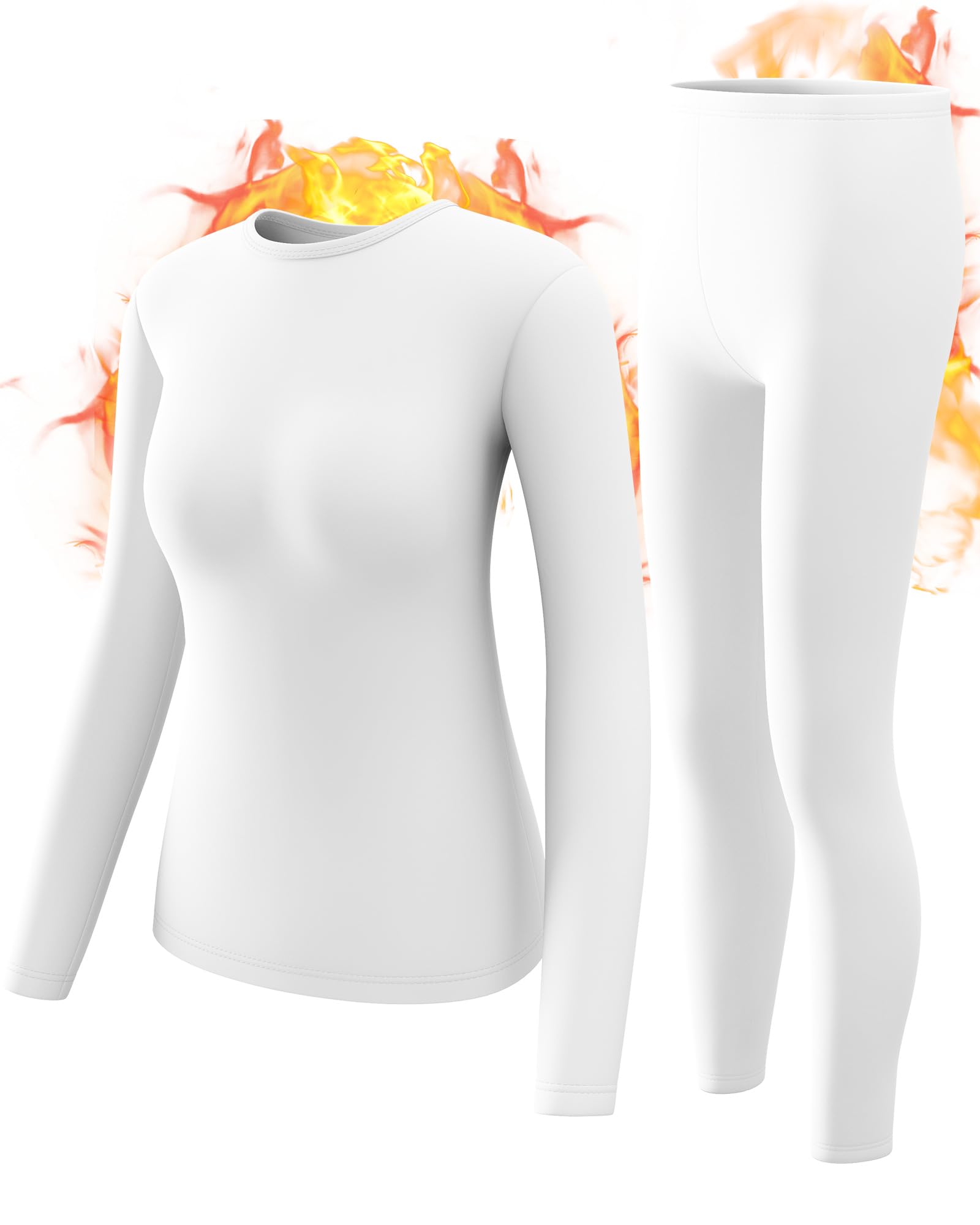CL convallaira Women's Thermal Underwear Set - Soft & Warm Long Johns Base Layer for Winter - Perfect for Skiing, Hiking, and Cold Weather Activities