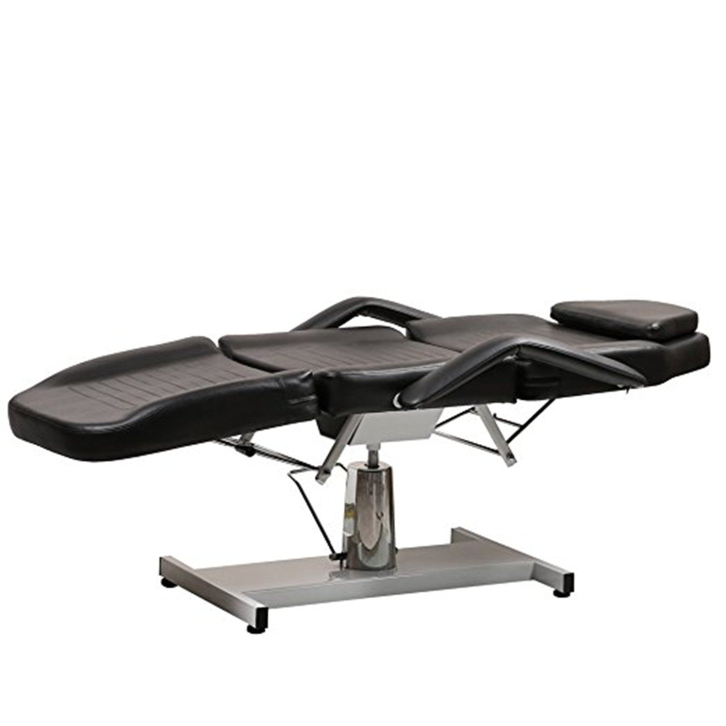 Professional Salon Massage Styling Bed Chair - Adjustable Black Spa & Skin Care Equipment for Facial, Waxing, and Beauty Treatments